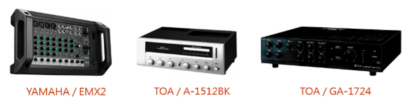 YAMAHA及TOA的混音功率擴大機