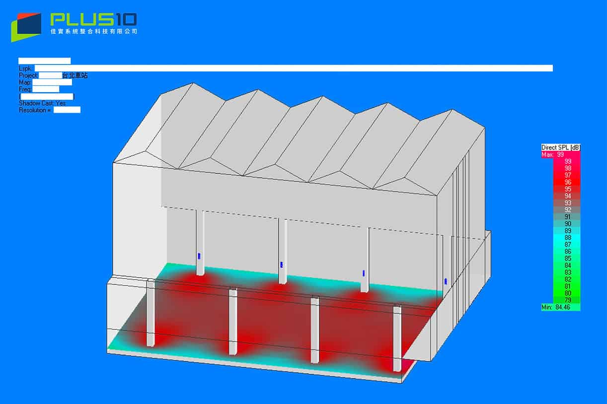 臺北車站 EASE音壓分部圖 