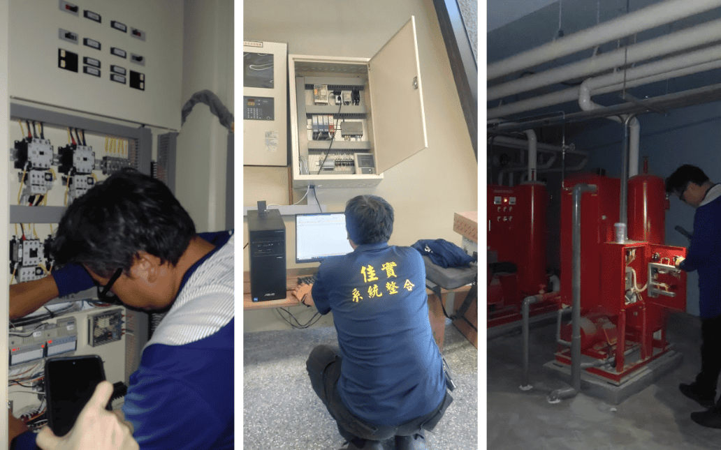 將各處偵測設備連接到中央監控系統