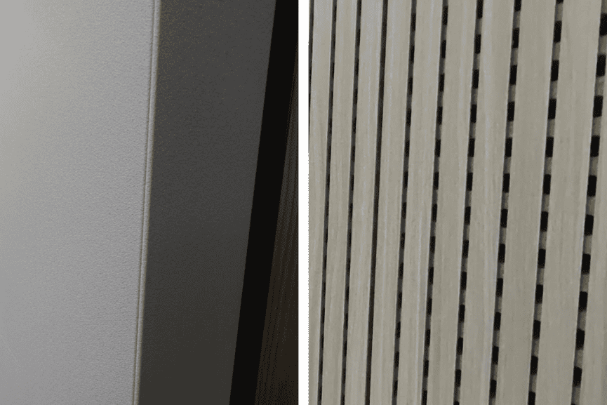 布質牆面與沖孔吸音板