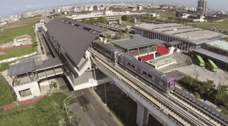 桃園機截行駛鳥瞰圖